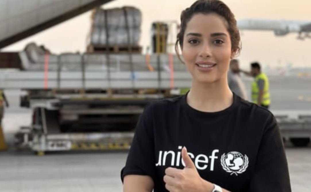 بلقيس تشارك في حملة تقديم مساعدات لأهالي غزة في فلسطين